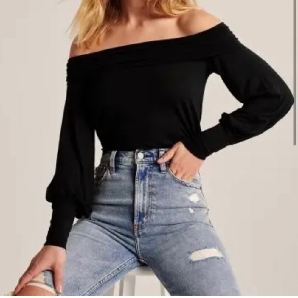 Off-Shoulder Black Women's Top( Large) Super Soft